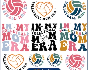 In My Volleyball Mom Era Svg Bundle, Volleyball Mom Svg, Volleyball Shirt Design, Sports Mom Svg, Volleyball Lover Svg, Retro Volleyball svg