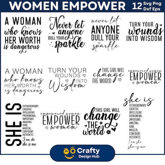 Women Empowerment Bundle, Female Empowerment Svg, Girl Power Svg, Girl Quotes Svg, Strong Women Svg, Strength Svg, Entrepreneurship Svg