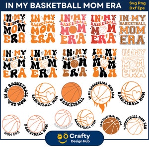 21 In My Basketball Mom Era SVG Bundle, Basketball Mom SVG, Basketball Shirt Design, Sports Mom SVG, Basketball Liebhaber SVG, Retro Basketball