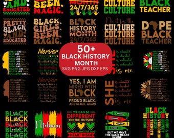 mega Black history month svg bundle, Black History Svg, African American, Black Culture, Black People, Black History SVG,I am Black History