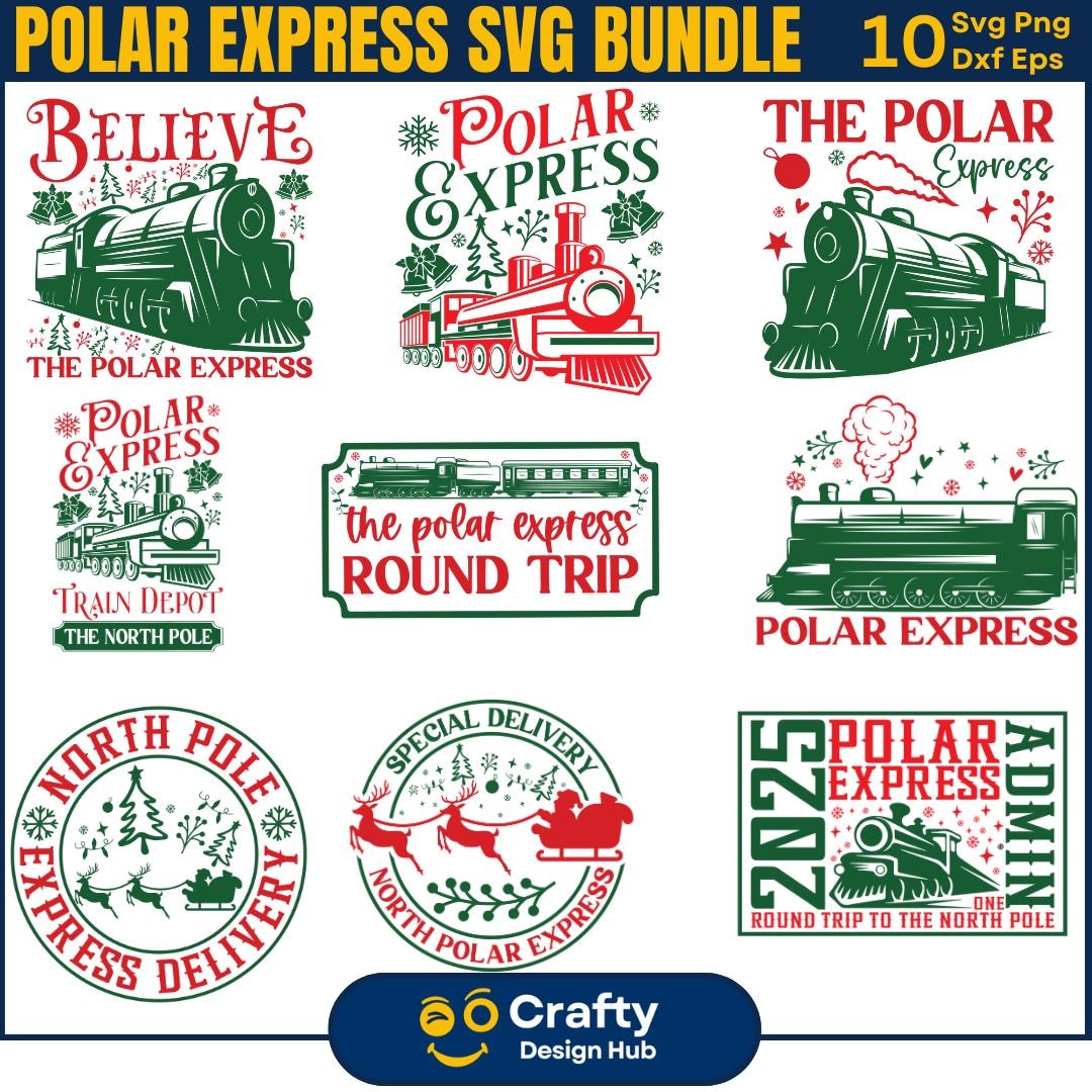 Polar Express Svg Bundle, Christmas Train Gift, Believe Polar Express ...