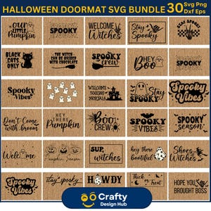 Halloween Doormat Svg Bundle, Halloween svg,Halloween Welcome Sign Svg,Welcome Boo, Trick or Treat Wipe your Feet svg,Spooky Season DoorMat