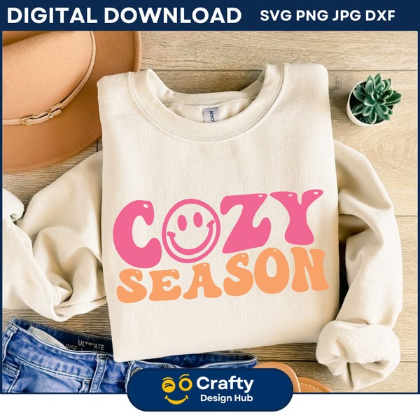 Cozy Season SVG, Cozy Season png, Get Cozy Svg, Christmas Svg, Christmas Season Svg, Sweater Weather Svg, Cozy Vibes Svg, Cricut Cut Files