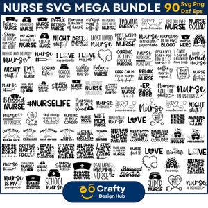 Verpleegkundige SVG Mega Bundel, Verpleegkundige Quotes SVG, Verpleegkundige Gezegden, Verpleegster Leven, Dokter Svg, Verpleegkundige Superheld, Verpleegster Svg Hart, Geregistreerde verpleegster Cricutsvg