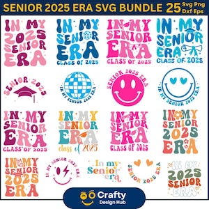 Paquete SVG de la clase 2025 de In My Senior Era, Svg de Senior 2025, Clase de 2025, Graduación 2025 Svg, Camiseta de Senior Era Svg