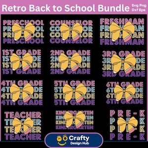 Retro Back to School Bundle,  First Day Of School, School Png, Kindergarten, Teacher bright Dalmatian bundle, Pre-K, 1st/2nd back to school