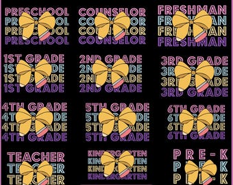 Retro Back to School Bundle,  First Day Of School, School Png, Kindergarten, Teacher bright Dalmatian bundle, Pre-K, 1st/2nd back to school