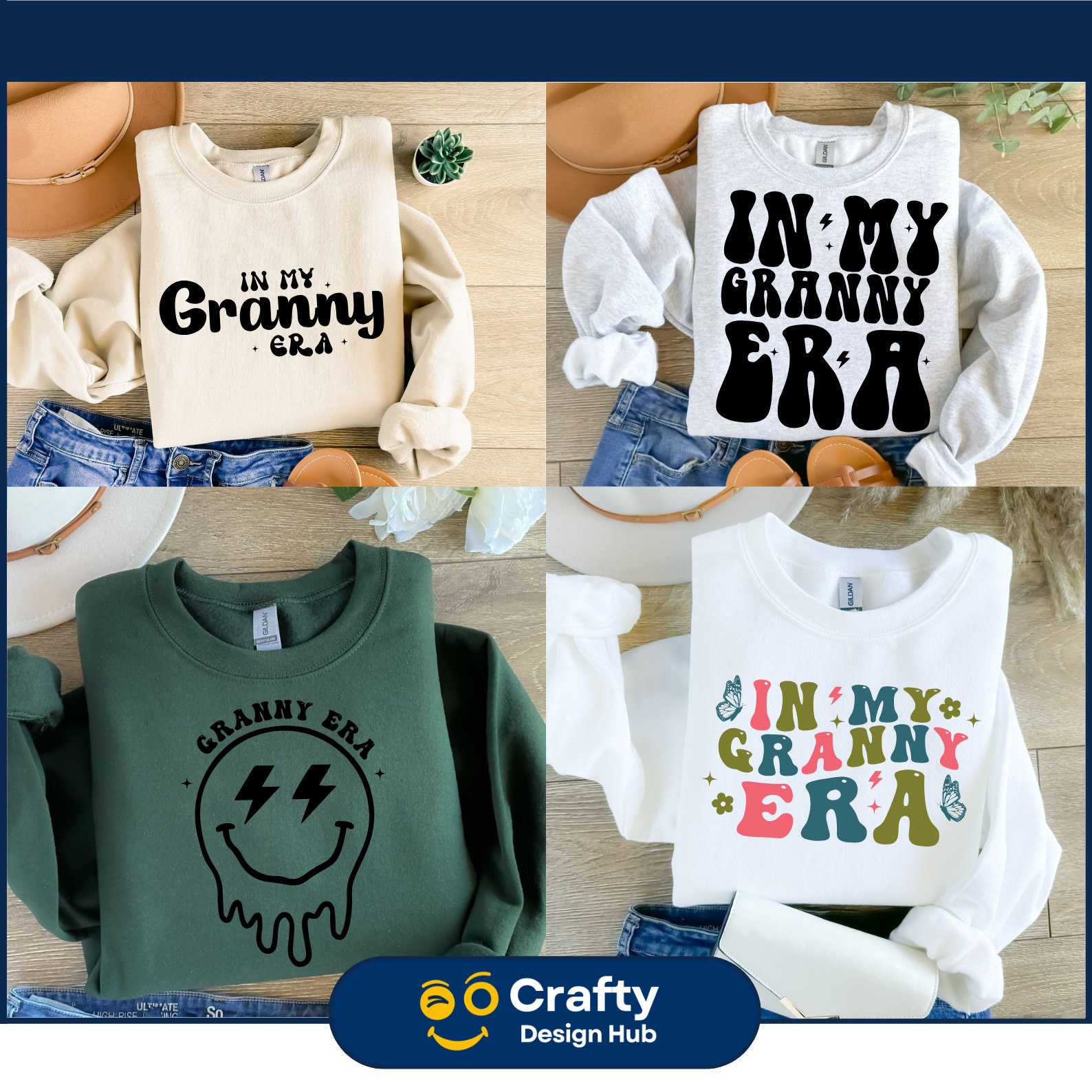 In My Granny Era Svg Bundle, Granny Svg, Granny Shirt Design, Mom Life ...
