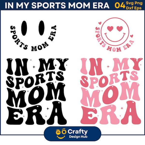 In My Sports Mom Era Svg Bundle, Sports Mom Svg, Sports Shirt Design, Sports Mom Svg, Sports Lover Svg, Retro Sports svg, Digital Download