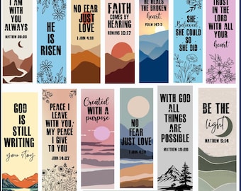 Christian Bookmark png bundle, Printable floral bookmark Religious Png,Bible Verse Png,Inspirational Bookmark,reading svg,Bookmark Quote svg