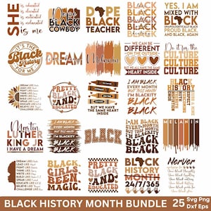 Black History Month bundel, Black History SVG bundel, African American, Black People, I am Black History Png, Black History Month Svg