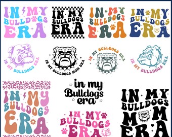 Bulldogs SVG, In My Bulldogs Era Svg, Bulldogs Shirt Svg, School Spirit Mascot Svg, Trendy Football Shirt, Cut Files For Cricut Svg