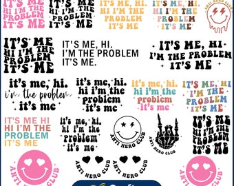 It&#39;s Me, Hi, I&#39;m The Problem SVG Bundle, It&#39;s Me Hi I&#39;m The Problem Png,  I&#39;m the problem Svg, Concert Shirt Svg, Cricut Cut File Silhouette