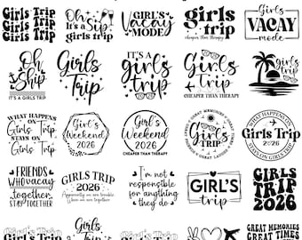 Girls trip SVG Bundle, Girls weekend svg, Girls Trip 2026 Svg, Besties trip svg, Girls Vacation Svg, Girls Night Out svg,Road trip svg