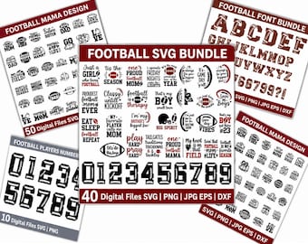 Football Mega SVG Bundle, Football SVG, football font svg, Football Designs, Football Quotes Svg, Football Game Day svg, Football Name Svg