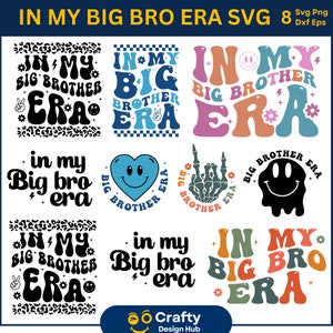 En mi hermano era SVG paquete, hermano mayor era svg, hermano camisa svg, hermano svg, niño grande hermano, niño de moda svg