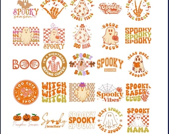 Halloween svg png bundle,  Spooky Vibes Svg, Halloween Family Trip Svg, Witch Svg, Ghost svg, Halloween Clipart, Pumpkin svg