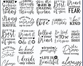 Motivational Svg Bundle, Positive Quote svg, Self Love Svg, Kind Svg, Inspirational SVG, You Matter Svg, Funny Quotes cut files