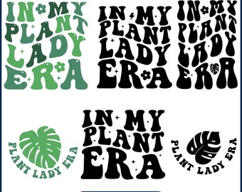 Bundle Svg In My Plant Lady Era, In My Plant Era, Monstera Leaf Plant Lady Svg, Feuilles Vertes Plante Chemise Designs, Plantes Svg, Téléchargement Numérique