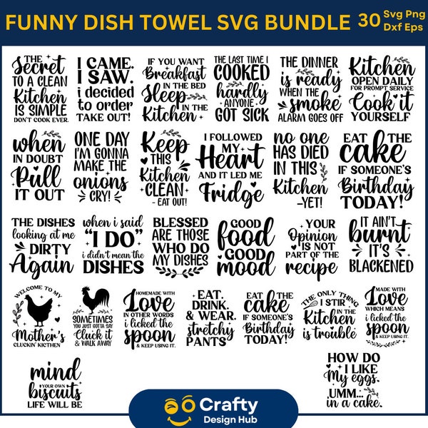 Funny Dish Towel svg bundle, Kitchen Towel Svg Bundle, Funny Kitchen Quotes Svg, Kitchen Designs Svg, Kitchen Quote svg, kitchen towel svg