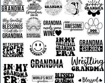 Grandma svg bundle, Grandma Heart svg, blessed grandma svg, grandma shirt svg, Grandma Bundle SVG file for Cricut,  Grandma SVG design