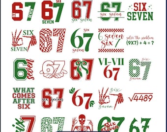 6 7 Meme Funny Hands SVG Bundle, 6 7 Meme Funny Skeleton Svg, Funny Student Svg,67 Trendy Svg,67 meme svg, six seven digital download,
