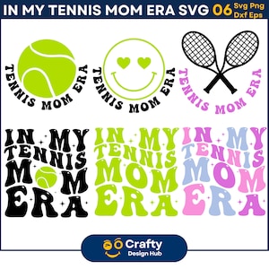 In mijn Tennis Mom tijdperk Svg bundel, Tennis Mom Svg, Tennis Shirt Design, Sports Mom Svg, Tennis Lover Svg, Retro Tennis svg, Digitale Download