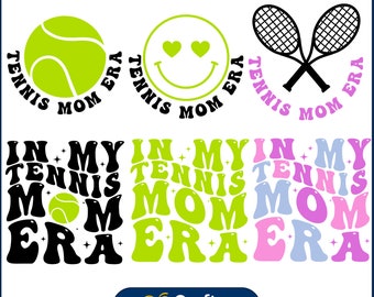 In My Tennis Mom Era Svg Bundle, Tennis Mom Svg, Tennis Shirt Design, Sports Mom Svg, Tennis Lover Svg, Retro Tennis svg, Digital Download