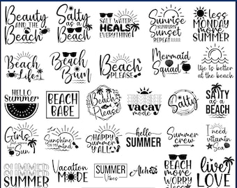 Summer SVG Bundle, Summer Svg, Beach Svg, Summertime svg, Funny Beach Quotes, Summer Quotes Svg, Svg files for cricut, Svg Bundle