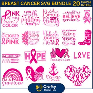 Brustkrebs-Svg-Bundle, Krebsbewusstseins-Svg-Bundle, Krebs-Band-Svg, Brustkrebs-Shirt, Krebs SVG, Krebs-T-Shirt Design