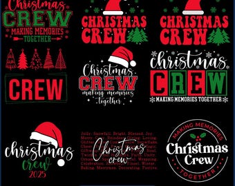 Christmas Crew SVG Png, Making Memories Together, Christmas Crew Varsity font, Retro Christmas Svg, Family Christmas Shirts Svg