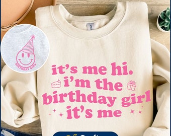 It's Me Hi I'm The Birthday Girl SVG, Birthday Girl, Birthday Svg, I'm The Birthday Girl Shirt Png, Retro Birthday, Cricut & Silhouette file