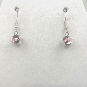 Black Floral Earrings, Dainty Rose Motif Black Earrings, Elegant Black Flower Earrings, Unique Gift Jewelry Lovers, Gift Wife Mom Her