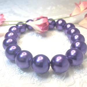 Purple Pearl Bracelet, Purple Jewelry, Gift for Girlfriend, Best Friend Gift, Purple Pearl Jewelry, Gift for Wife, Gift for Her
