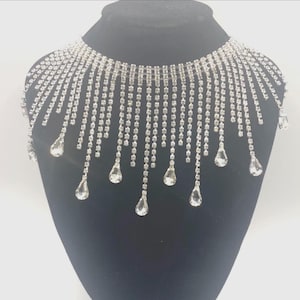 Rhinestone Statement Choker: Bling Wedding Bridal Statement Jewelry