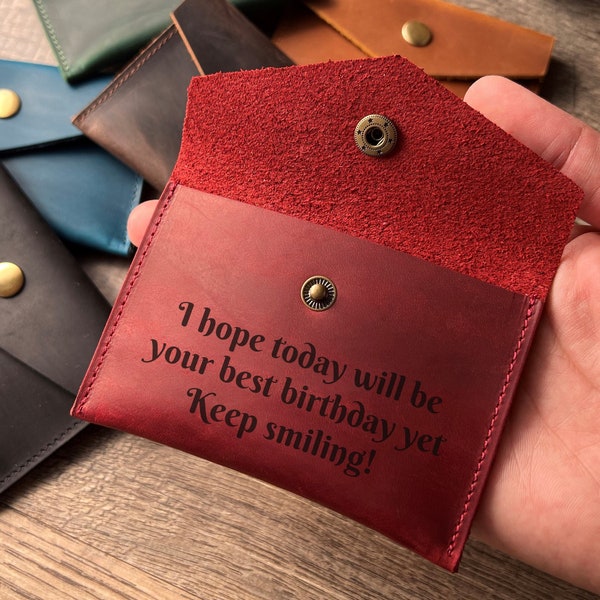 Genuine Leather Small Pouch, Mini Leather Keychain Bag, Personalized Pouch, Leather Small Purse, Leather Card Holder, Custom Coin Pouch