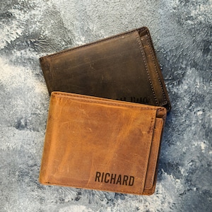 Billetera Bifold, Billetera de CUERO PERSONALIZADA para hombre, billetera personalizada, billetera personalizada para hombre, billetera de cuero, billetera de cuero para hombre