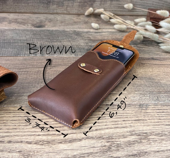 Custom Leather Phone Belt Bag Phone Waist Bag Personalized
