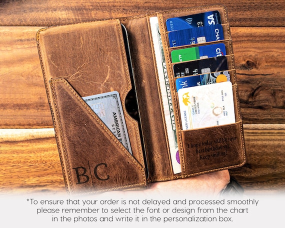 Personalized Handmade Leather Wallet [Card Holder]