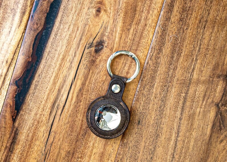 Leather Airtag Keychain Leather Apple Airtag Case Etsy