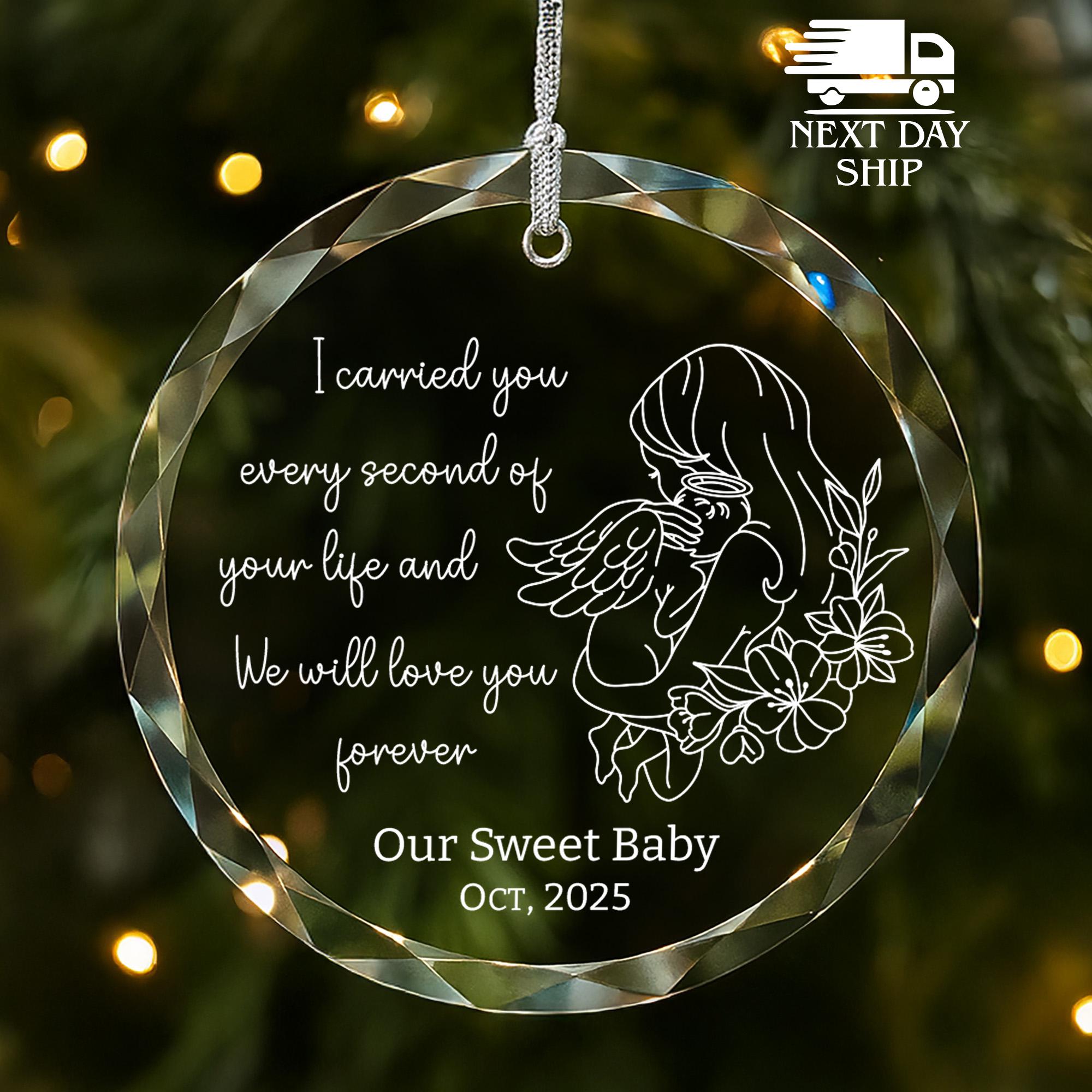 Miscarriage Christmas Ornament, Custom Baby Memorial Ornament, Infant Loss, Sympathy Baby Gift, Still Born Gifts, Angel Baby, Xmas Gift