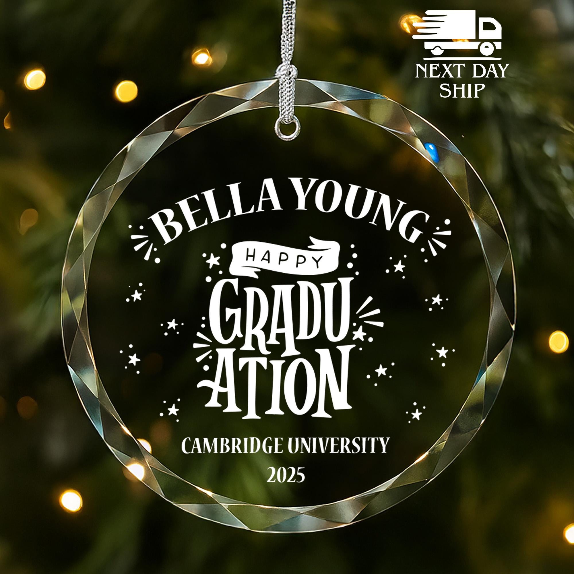 Personalized Graduation Ornament , Happy Graduation Keepsake, Custom Name Ornament, University Student Graduation Gift,Gift For Daughter Son