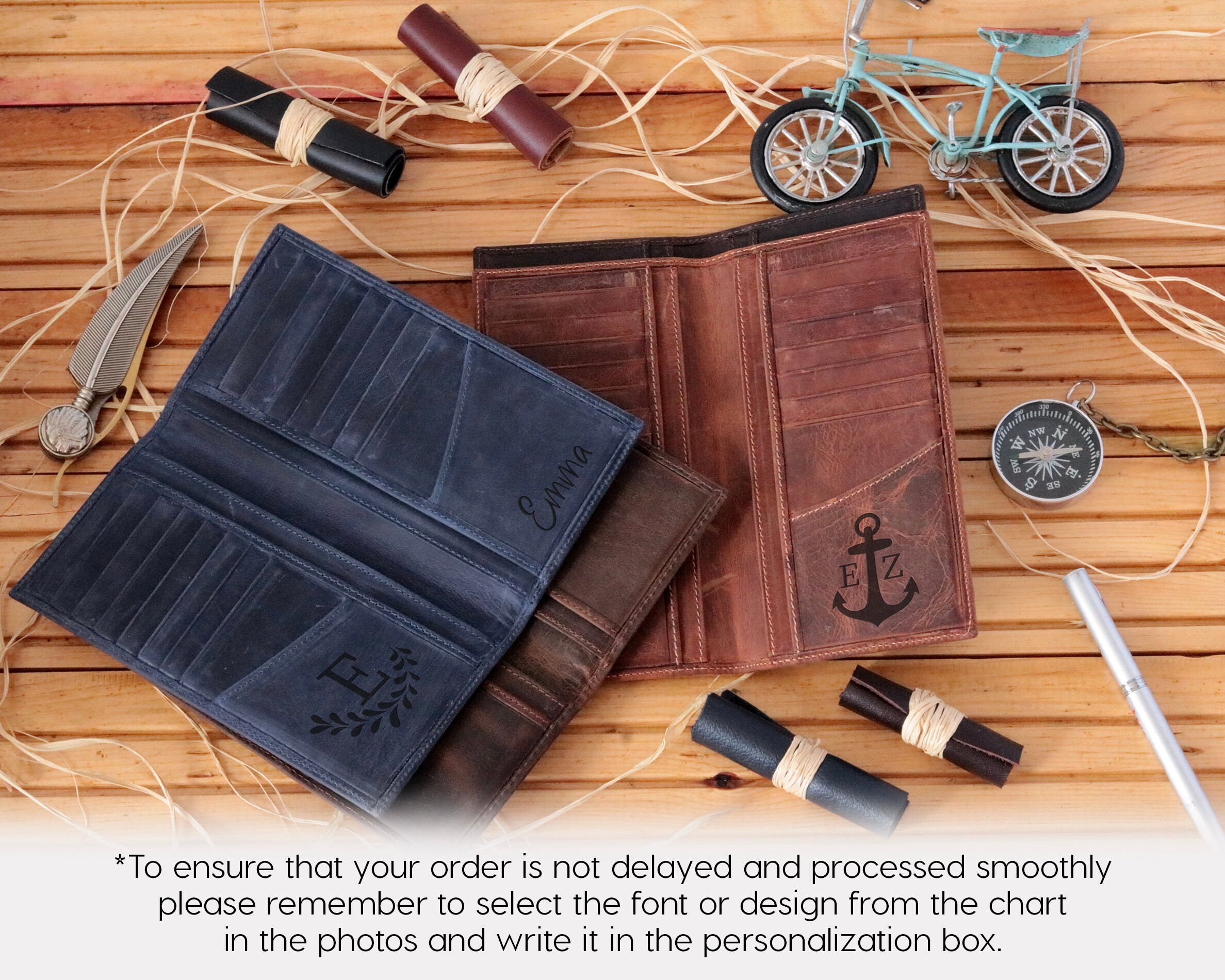 Long Wallet, Mens Long Leather Wallet, Personalized Long Wallet, Gift for Him, Anniversary Gift For Him, Groomsman Gift, Christmas Gift