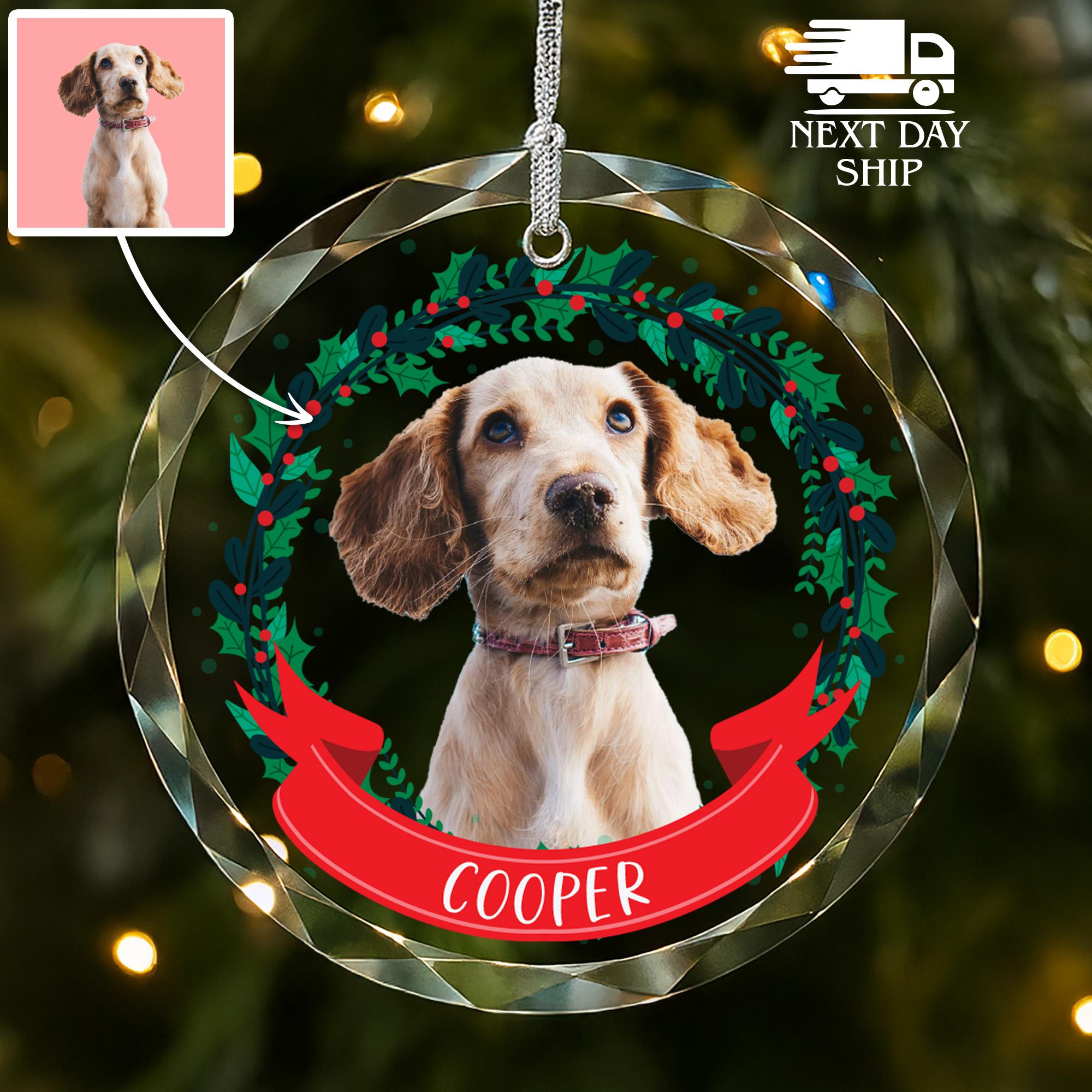 Personalized Dog Photo Ornament, Custom Pet Picture Gift, Dog Memorial Ornament, Gift For Pet Owner, Dog Remembrance, Christmas Gift