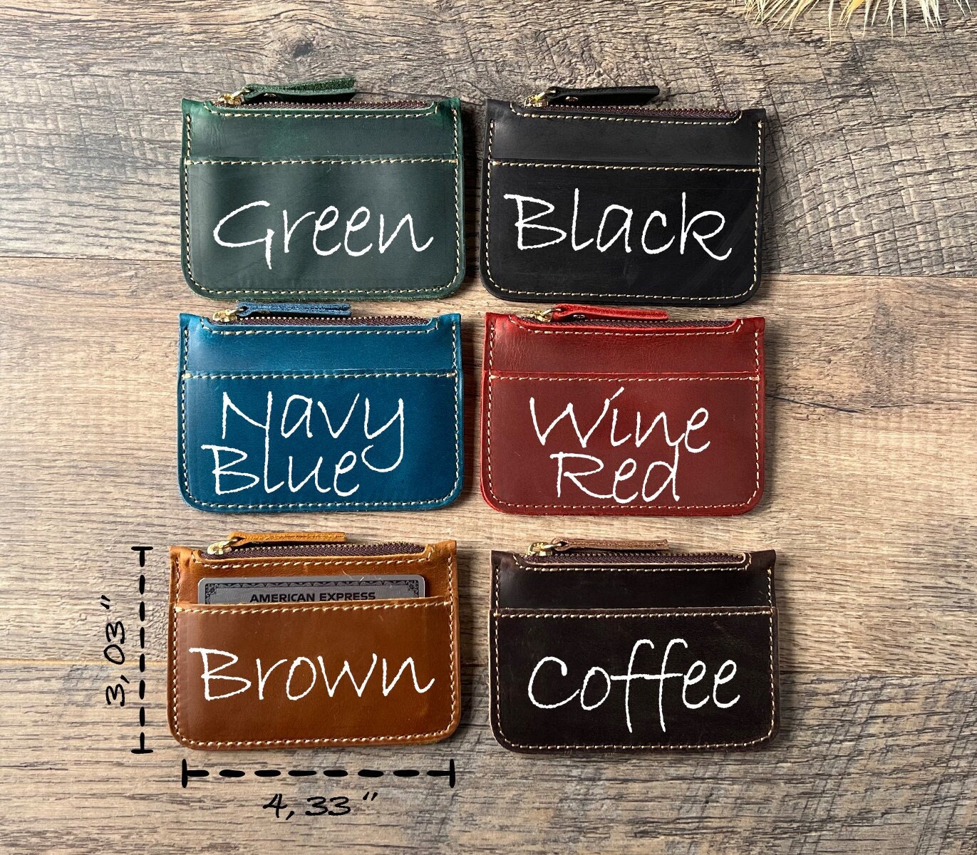 designer leather card case