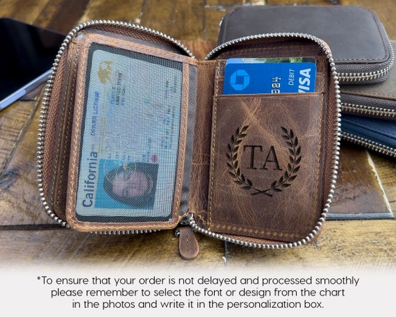 Personalized Handmade Leather Wallet [Card Holder]