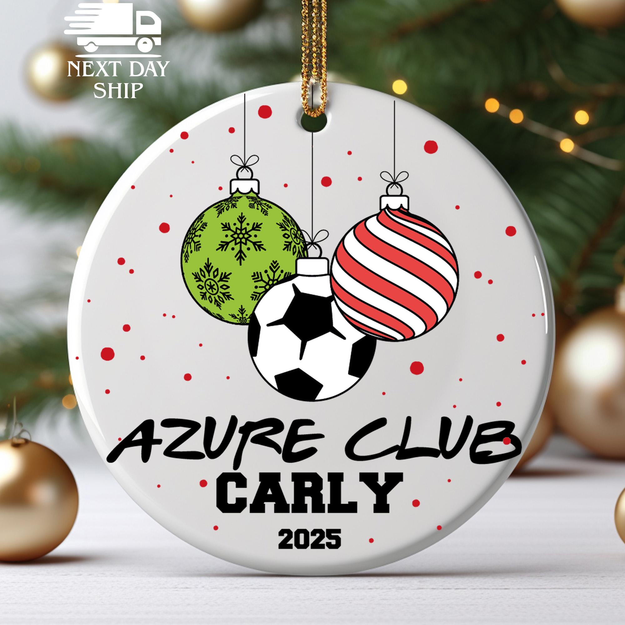 Personalized Soccer Ornament 2025, Custom Team Name Gift for Player, Christmas Sports Keepsake, A Goal-Scoring Holiday Memory