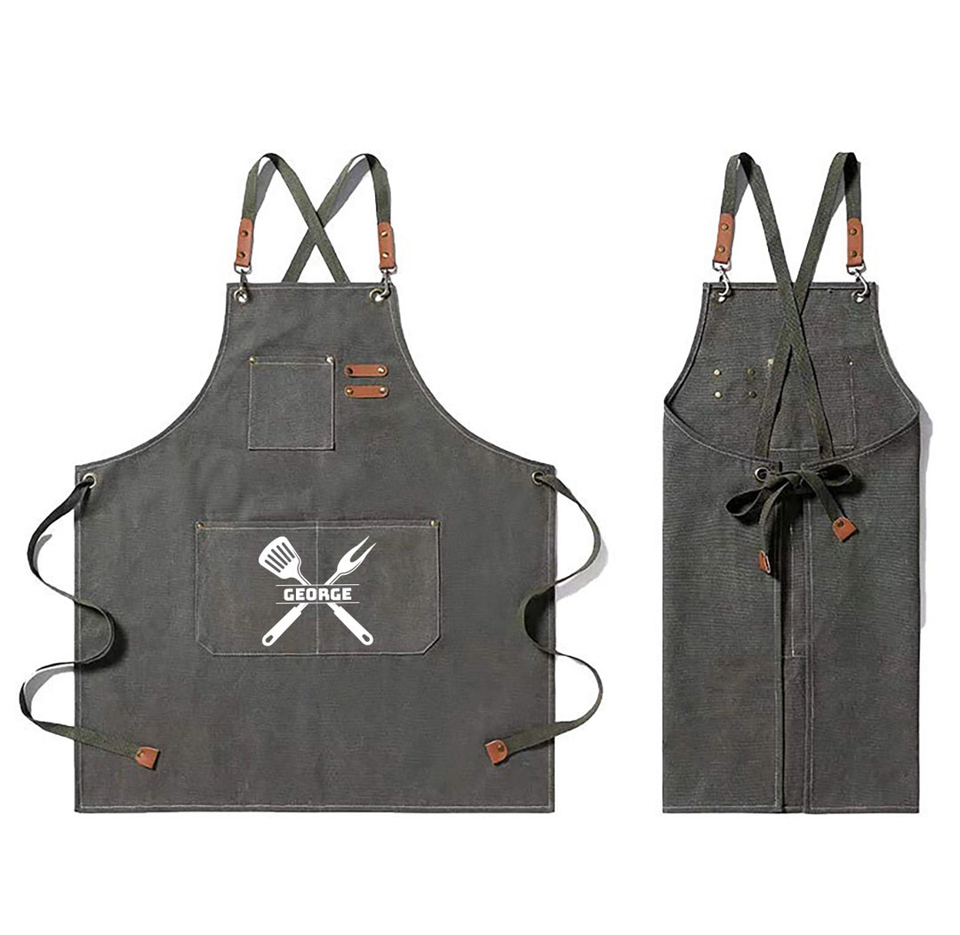 Custom Kitchen Apron, Chef Apron, Cross Back Apron, Gourmet Apron
