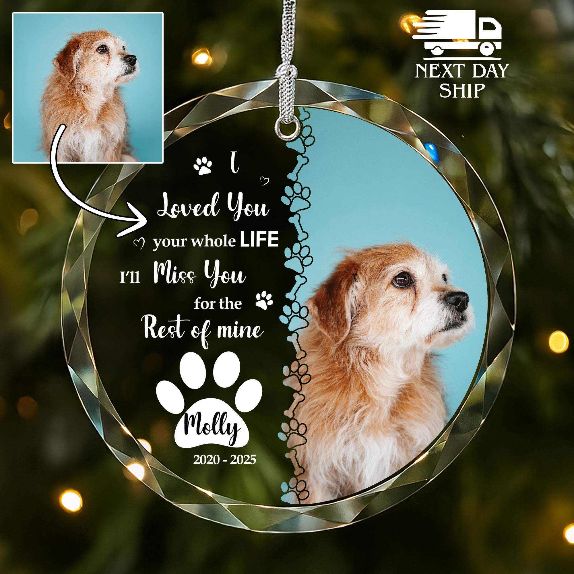Custom Dog Memorial Ornament, Dog Paw Ornament, Dog Name Keepsake, Dog Loss Keepsake, Dog Owner Christmas Gift, Christmas Dog Remembrance