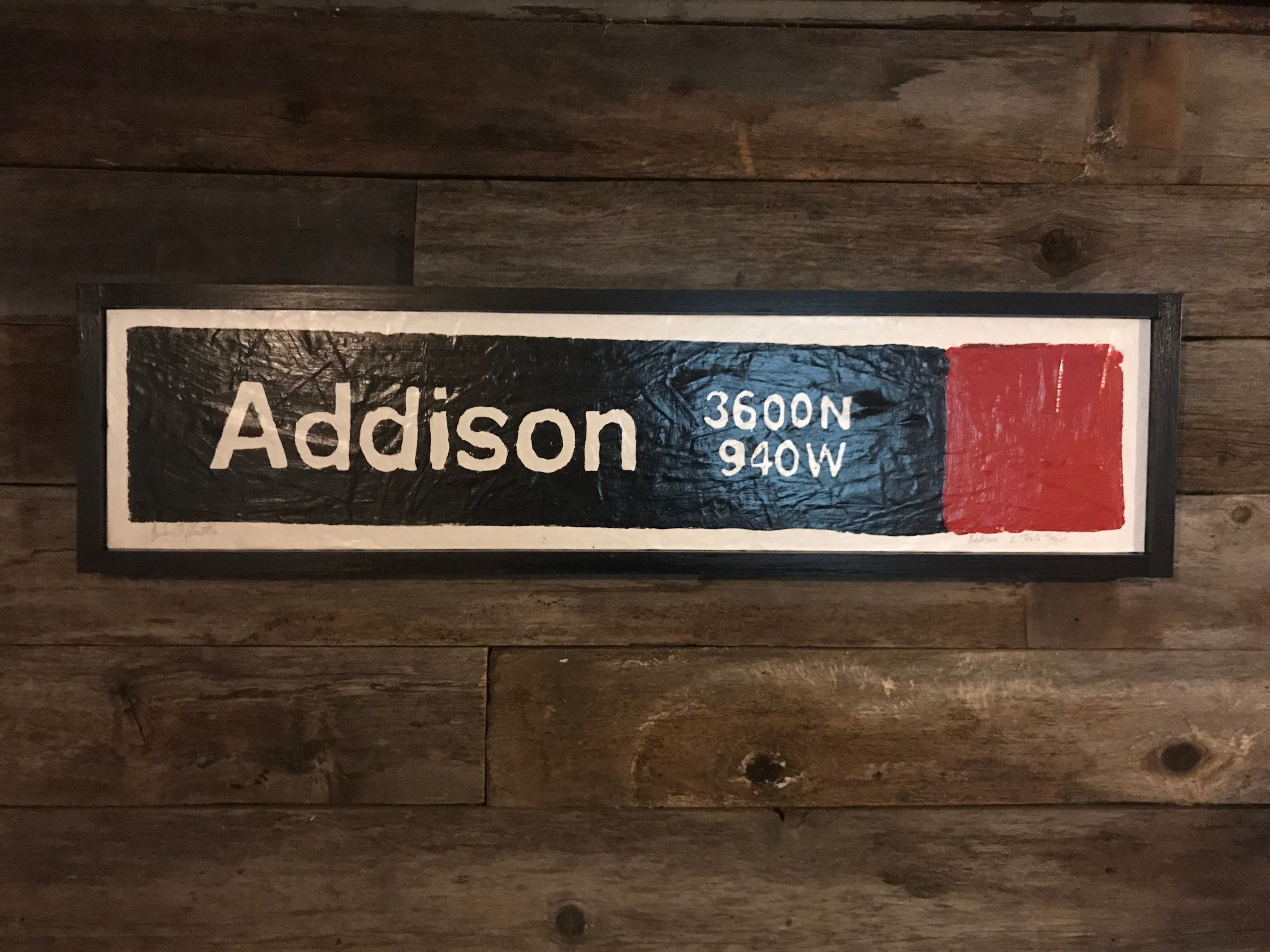 Addison Train Sign, Addison L Train Sign, Cubs Train Sign, Addison ...